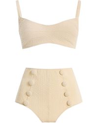 Lisa Marie Fernandez - Seersucker Balconette High-Waist Bikini - Lyst