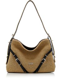 Givenchy - Medium Voyou Woven Raffia Hobo Bag - Lyst