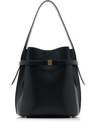 TOTEME - Belted Leather Bucket Bag - Lyst