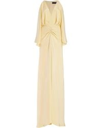 Brandon Maxwell - The Sierra Gathered Silk Crepe Gown - Lyst