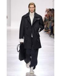 Bottega Veneta - Belted Wool Mohair Gabardine Coat - Lyst