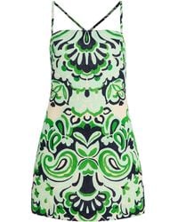 Cara Cara - Dria Printed Linen Mini Dress - Lyst