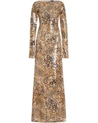 LAPOINTE - Leopard- Sequined Maxi Dress - Lyst