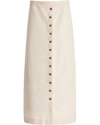 Loulou Studio - Atri Buttoned Cotton-blend Maxi Skirt - Lyst