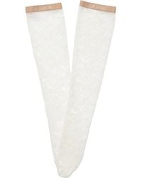 Valentino Garavani - Lace Knee-High Socks - Lyst