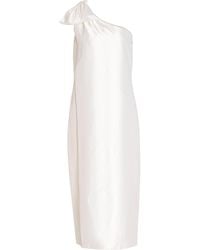 Markarian - Exclusive Melia Asymmetric Silk Midi Dress - Lyst