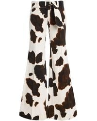 Franchise - Clover Cow-Hide Cotton Flared Pants - Lyst