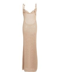 Elie Saab - Crochet-Knit Cotton-Blend Maxi Dress - Lyst