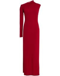 Courreges - One-Shoulder Crepe-Jersey Maxi Dress - Lyst