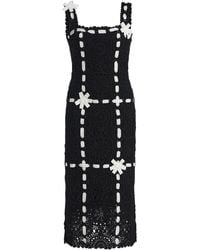 Carolina Herrera - Hand-crocheted Midi Dress - Lyst