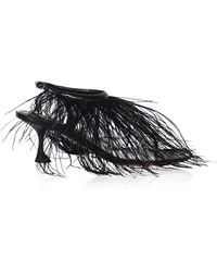 Proenza Schouler - Tee Feather-Embellished Leather Thong Sandals - Lyst
