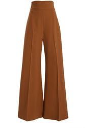 Carolina Herrera - Diane High-Rise Wool Wide-Leg Pants - Lyst