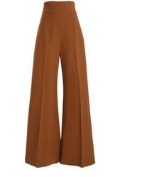 Carolina Herrera - Diane High-Rise Wool Wide-Leg Pants - Lyst