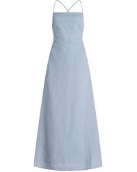 Posse - Exclusive Riviera Lori Open-Back Linen Maxi Dress - Lyst