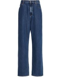 Valentino Garavani - Stretch Low-rise Wide-leg Jeans - Lyst