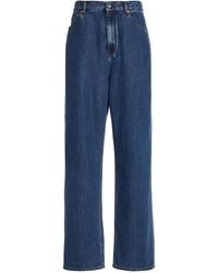 Valentino Garavani - Stretch Low-rise Wide-leg Jeans - Lyst