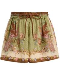 Zimmermann - Indra Silk Shorts - Lyst