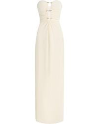 Moré Noir - Alina Ruched Jersey Maxi Dress - Lyst