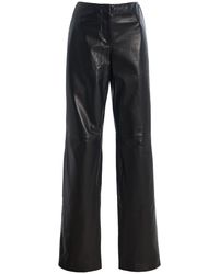 TOTEME - Easy Leather Straight-Leg Pants - Lyst