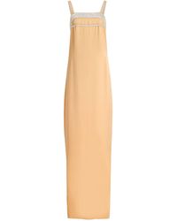 Colleen Allen - Lace-Trimmed Silk Maxi Dress - Lyst