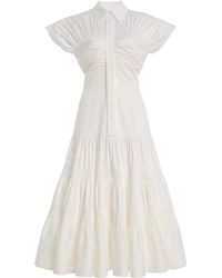 Alexis - Carosini Cotton-Blend Midi Dress - Lyst