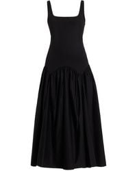 Marlies Grace - Exclusive Lea Lace-up Cotton Midi Dress - Lyst