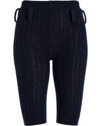 Prada - Ribbed-Knit Cotton Shorts - Lyst