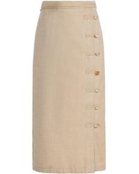 Sloan - Exclusive The Bead Wool-Blend Midi Skirt - Lyst