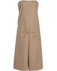 Courreges - Belted Cotton Canvas Jumpsuit - Lyst