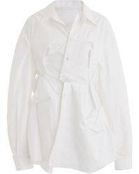 Maison Margiela - Gathered Cotton Shirt - Lyst