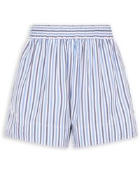 Rabanne - Striped Side-Slit Shorts - Lyst