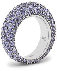 AMINA MUADDI Cameron Crystal Ring - Purple