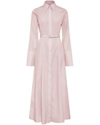 Gabriela Hearst - Carmina Belted Cotton Maxi Shirt Dress - Lyst
