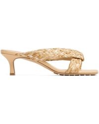 Bottega Veneta - Riva 50mm Raffia Mules - Lyst