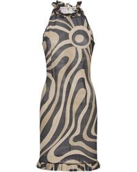 PUCCI - Printed Mesh Mini Dress - Lyst