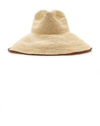 Janessa Leone - Waverly Wide Brim Raffia Fedora Hat - Lyst
