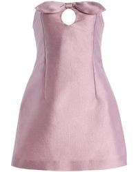 BERNADETTE - Charlotte Bow-Detailed Mini Dress - Lyst