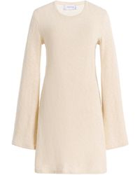 Anemos - The Bell Sleeve Crocheted Cotton Mini Dress - Lyst