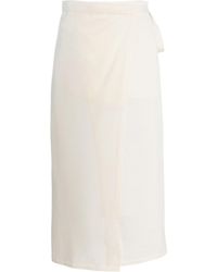 TOTEME - Cotton-Silk Midi Wrap Skirt - Lyst