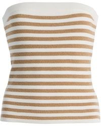 Posse - Exclusive Ari Strapless Striped Knit Top - Lyst