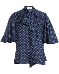 Franchise - Alessa Polka-Dot Silk Top - Lyst