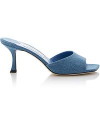 Jimmy Choo - Exclusive New Denim Mules - Lyst