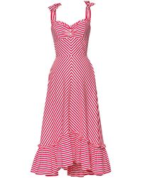 Lena Hoschek - Portofino Striped Cotton Midi Dress - Lyst