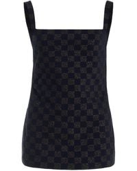 High Sport - Exclusive Asher Checked Cotton-Blend Knit Apron Top - Lyst
