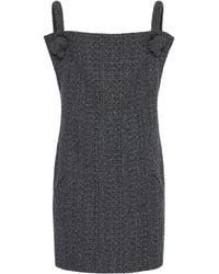 Del Core - Open-Back Bouclé Mini Dress - Lyst