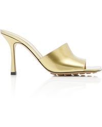 Bottega Veneta - Mirror Stretch Leather Slide Sandals - Lyst
