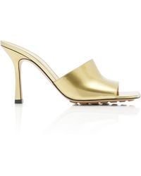 Bottega Veneta - Mirror Stretch Leather Slide Sandals - Lyst
