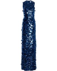 Carolina Herrera - Paillette-Embellished Crepe Gown - Lyst