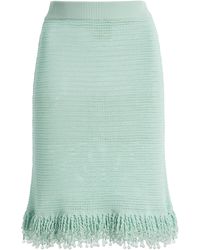 Paris Georgia Basics - Fringe Cotton Midi Skirt - Lyst