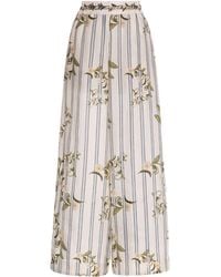 Agua Bendita - Tota Valle Printed Linen Trousers - Lyst